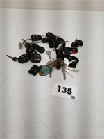 Lot of Old Car Keys and Fobs