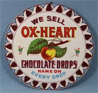 Ox-Heart Chocolate Drop Pasteboard Sign