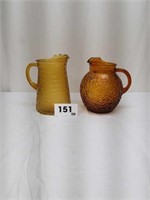 Vintage Ambed Water Pitchers