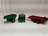 John Deere and Case Toy Tractor Wagon