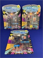 3 Star Trek Figures in Packages