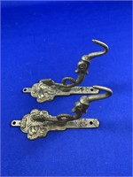 Pair of Brass Dragon Hangers