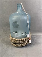 Glass Jug Frosted with Fish & Lights