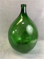 Large Green Glass Wine Jug