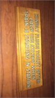 Wooden Railroad toilet plaque