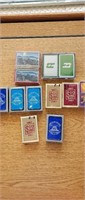 Lot of train themed collectible playing cards