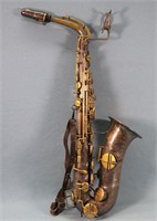Early Elkhart Silver Plated & Gold Tone Saxophone