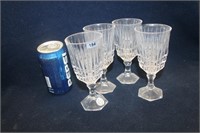 LOT OF FOUR CLEAR GLASS STEMWARE