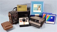 (2) Polaroid Cameras + Yashica-A
