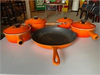 Le Creuset cast iron cooking set