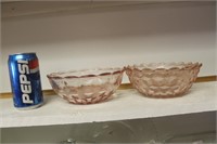 LOT OF TWO PINK DEPRESSION BOWLS