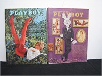 Pair Vintage 1968 Playboy Magazines