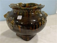 Majolica Style Glazed Vase