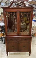 20th Century Cherry French Provincial China Cabine