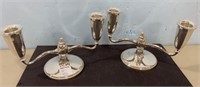 Pair of Fisher Sterling Weighted Candle Holders
