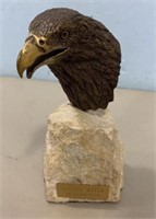 Brass Eagle Statue "Keeping Watch" by Jim Collin