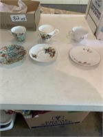 Decorative Cups & Saucers by the Set x3
