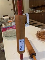 Vintage Wooden Rolling Pins x2
