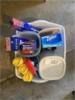 Box of Miscellaneous Cleaning Supplies and etsc