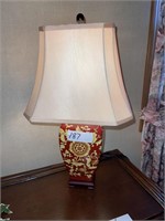 Burgundy Floral Design Lamp