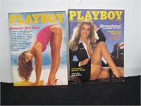 Pair of 1980's Play Boy Magazines