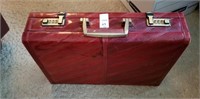 Leather locking attache case