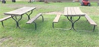 Two  5 ft picnic tables