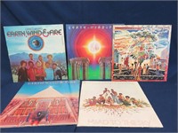 Lot of 5 Earth Wind and Fire Records LP