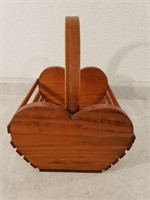 Wooden Hearts Handmade Basket