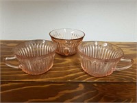 Queen Mary Pink Depression Cups