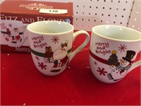Fitz and Floyd Christmas Mugs