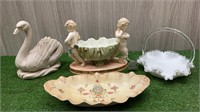 SHELF LOT OF CHINA, BON-BON DISH, CHILDRENS