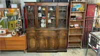 GEORGIAN STYLE SECRETAIRE MAHOGANY BOOKCASE