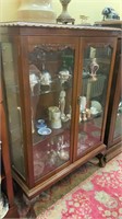 WALNUT CHIPPENDALE DISPLAY CABINET