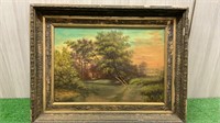 BEAUTIFULLY FRAMED VICTORIAN OIL PAINTING ON