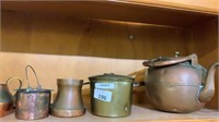 QTY OF COPPER INCLUDES TEAPOT, SMALL POTS, COFFEE