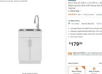 Glacier Bay Stainless Steel Laundry Sink