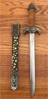 Sword-style knife with scabbard