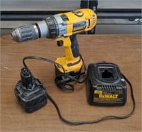 DeWalt 12V drill with two batteries and charger