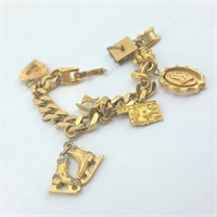 Vintage Monet Charm Bracelet w/ Sterling