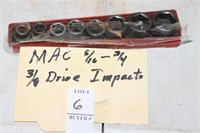 MAC 5 /16 - 3/4 IMPACT DRIVE SOCKETS