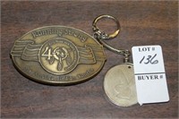 PLAYBOY BUNNY TOKEN AND INDIAN YOUTH BUCKLE