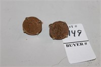 INDIAN HEAD PENNY CUFF LINKS