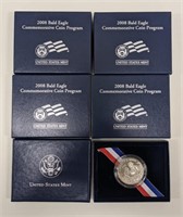 (4) 2008 U.S. Mint Bald Eagle Proof Half Dollars