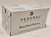 100 Rounds Federal 9mm Cartridges In Boxes