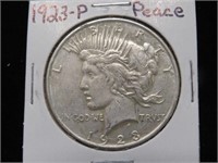 1923 P PEACE SILVER DOLLAR 90%