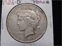 1926 D PEACE SILVER DOLLAR 90%