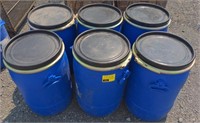 (F) Lot of 6 Seal Lock Liquid Barrels *bidding