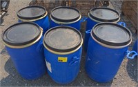 (F) Lot of 6 Seal Lock Liquid Barrels *bidding
