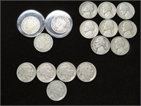 (16) NICKELS VARIOUS TYPES, DATES & MINT MARKS